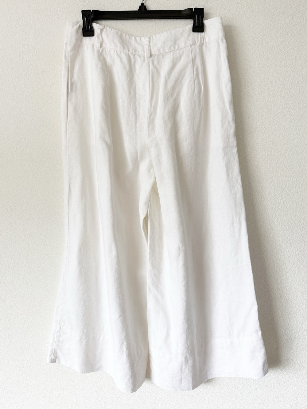 Soft Surroundings Linen Wide Leg White Linen-Blend Pants